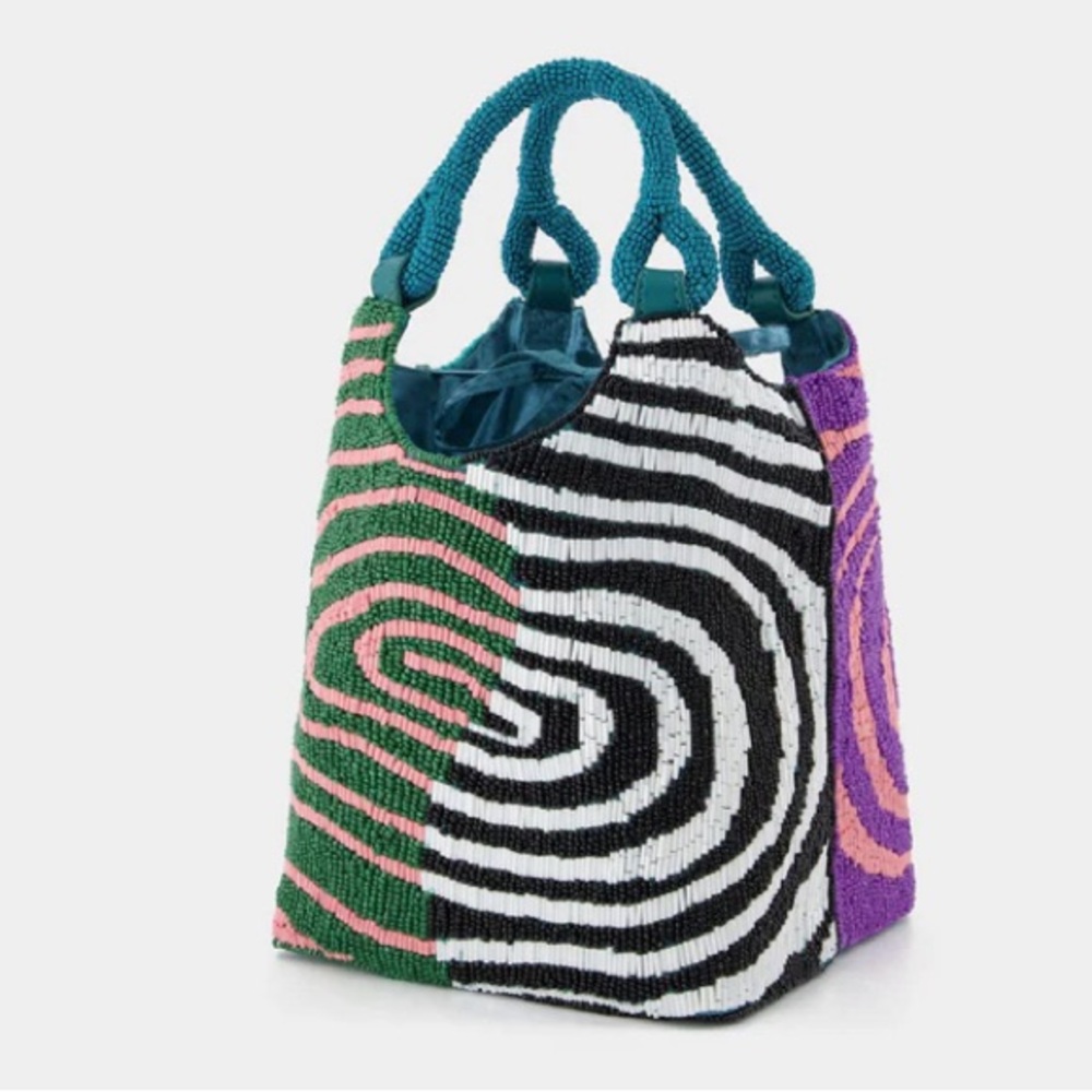 STAUD- Beaded Cote Bag - Acid Swirl